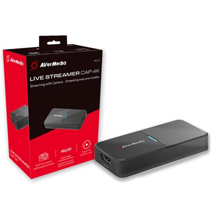 アバーメディア AVerMedia LIVE STREAMER CAP 4K 一眼レフカメラ用 映像配信・録画対応 小型キャプチャーボックス BU113
