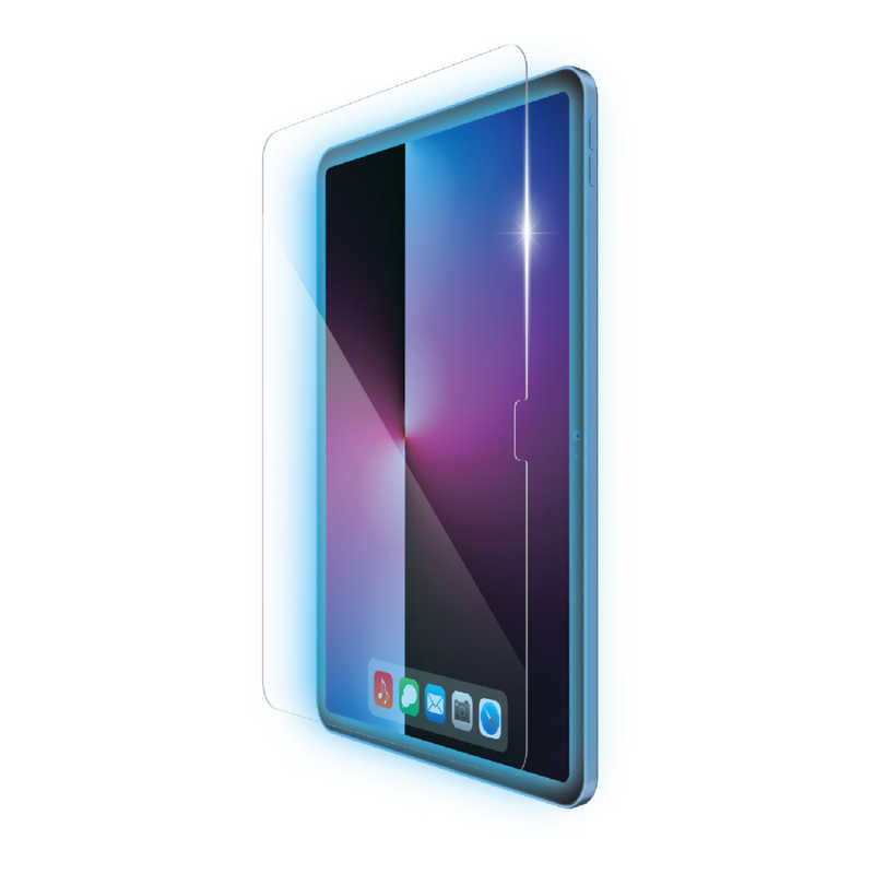 エレコム ELECOM iPad第10世代 用 ガラスフィルム 高透明 ブルーライトカット 貼り付けツール付 強化ガラス 表面硬度10H TB-A24RFLGGBL