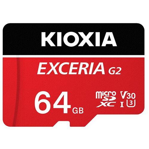 KIOXIA キオクシア EXCERIA G2 マイクロSDXC UHS-I メモリカード レッド　容量：64GB KMU-B064GR