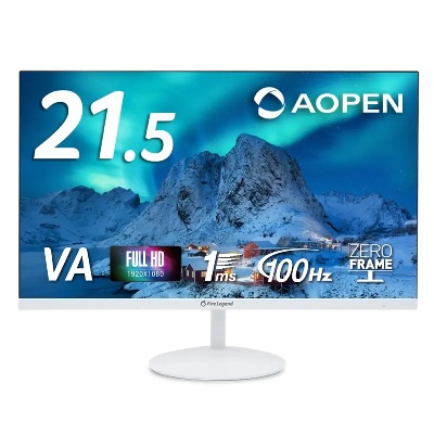 acer AOPEN モニター 21-5インチ フルHD 非光沢 広視野角VA 100Hz 1ms(TVR) AdaptiveSync HDMI 1-4 ミニD-Sub 15ピン スピーカー・ヘッドホン端子 ゼロフレームデザイン ホワイト 22SB2QHwmix