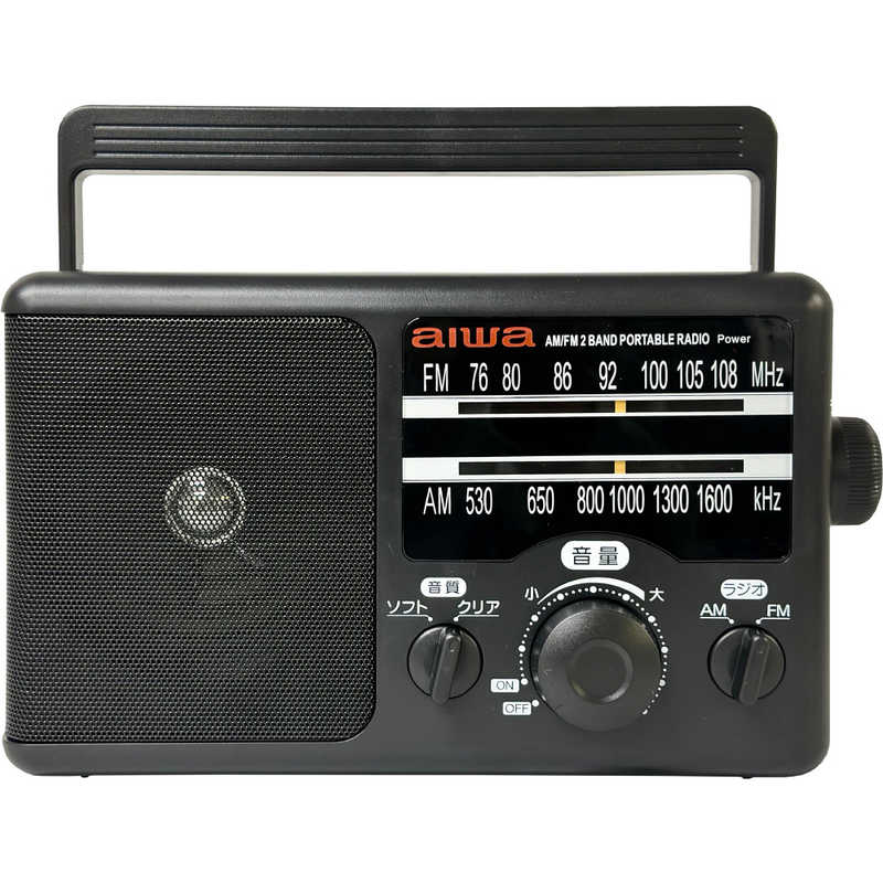 アイワ aiwa ワイドFM/AMポータブルラジオ(ブラック)aiwa audio -G GAA4-PHR0001-BK