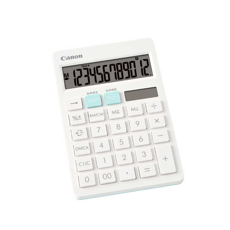 キャノン Canon 抗菌卓上電卓 12桁 ホワイト HS1200TC-WH