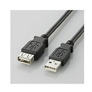 エレコム ELECOM USB2-0延長ケーブル(A-A延長タイプ) ブラック1m U2C-E10BK