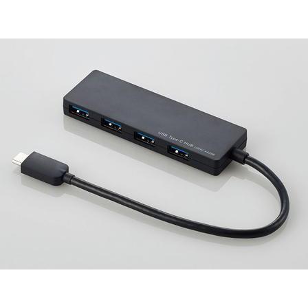 エレコム ELECOM [USB3.1Gen1ハブ/4ポート/15cm/USB Cオス/バスパワー] U3HC-A429BBK