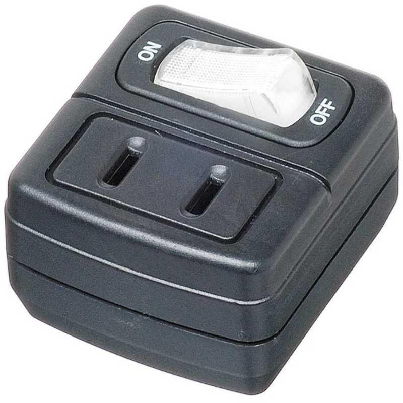 ヤザワ YAZAWA 省エネタップ ブラック Y02F110BK [直挿し /1個口 /スイッチ付き（個別）] Y02F110BK