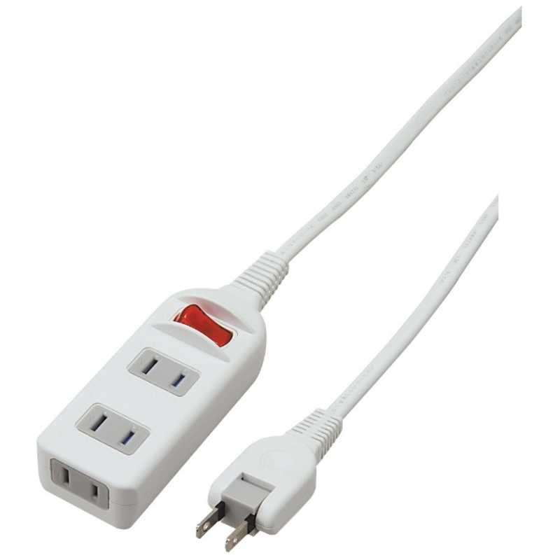 ヤザワ YAZAWA 耐トラシャッター集中スイッチ付(3個口・3m) ホワイト Y02S313WH