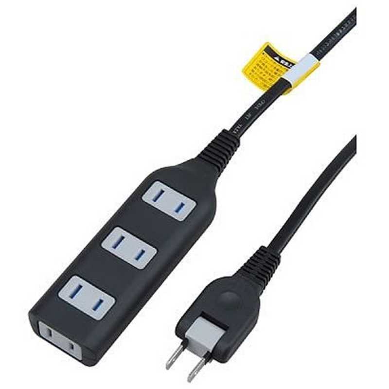 ヤザワ YAZAWA 耐トラ付タップ ブラック ［1.0m /4個口 /スイッチ無］ Y02S401BK