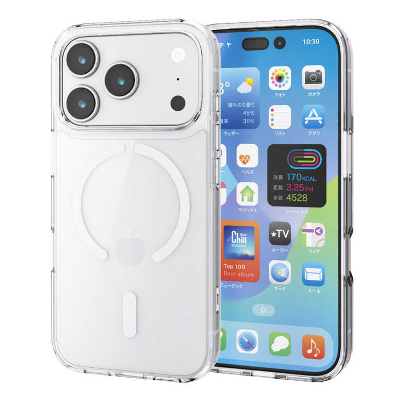 エレコム ELECOM iPhone17 Pro用ハイブリッドケース MAGKEEP ホワイト PM-A25CMAG02WH