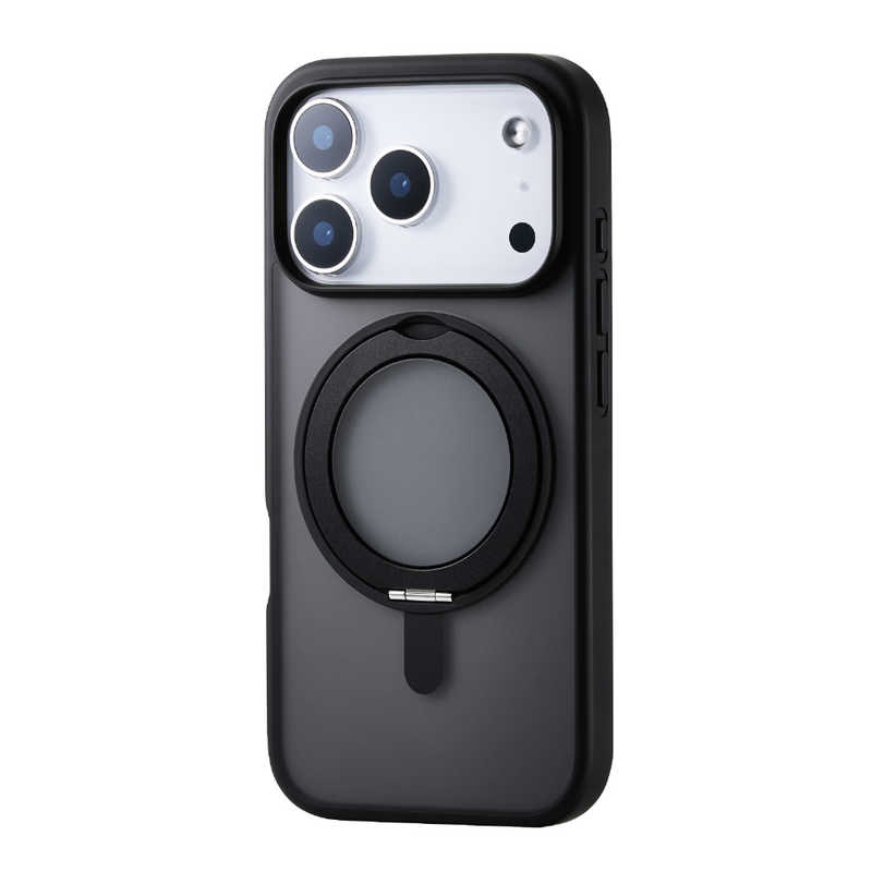 エレコム ELECOM iPhone17 Pro用ハイブリッドケース MAGKEEP スタンド ブラック PM-A25CMAGSTBK