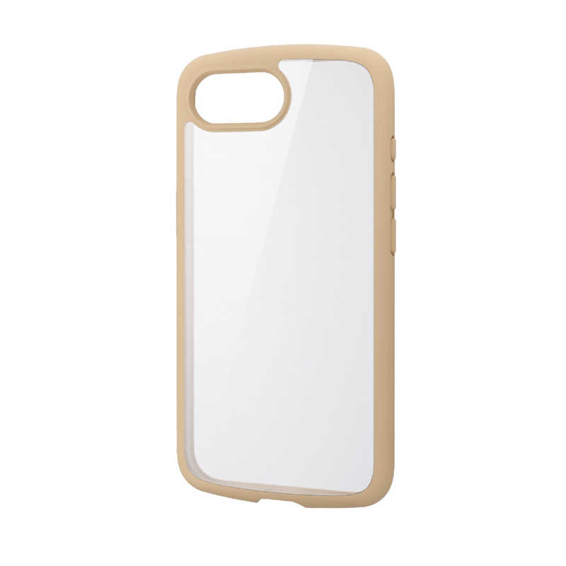 エレコム ELECOM iPhone 16e用TOUGH SLIM LITE ケース フレームカラー メタルステッカー付 カフェオレ PM-A25STSLFCBE