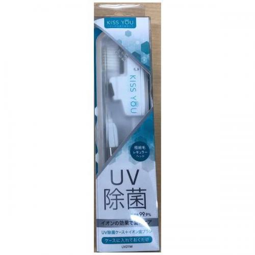 アイオニック 電動歯ブラシ 除菌ケース付きKISS YOU UV21-W ホワイト