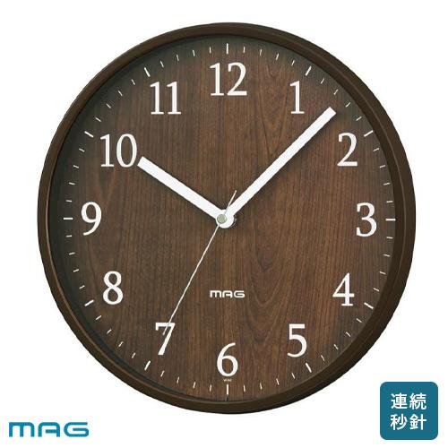ノア精密 MAG　掛時計　梓（アズサ）　ブラウン　W-742 BR-Z