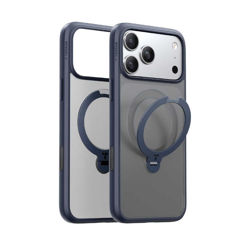 トラス TORRAS Ostand Q3 Spin Case for iPhone 17 Pro ミッドナイトブルー X00FX2917