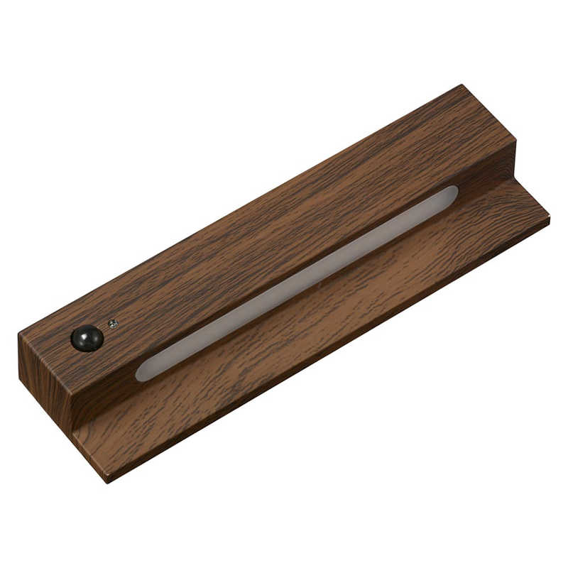 オーム電機 LEDナイトライト 人感＆明暗センサー付き 濃い木目調 ［電球色 / 充電式］ NIT-BK10-K