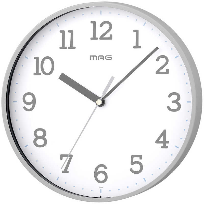 MAG マットなスモーキーカラーがオシャレな小ぶりサイズの掛時計 ガレット グレー W-808 GY-Z