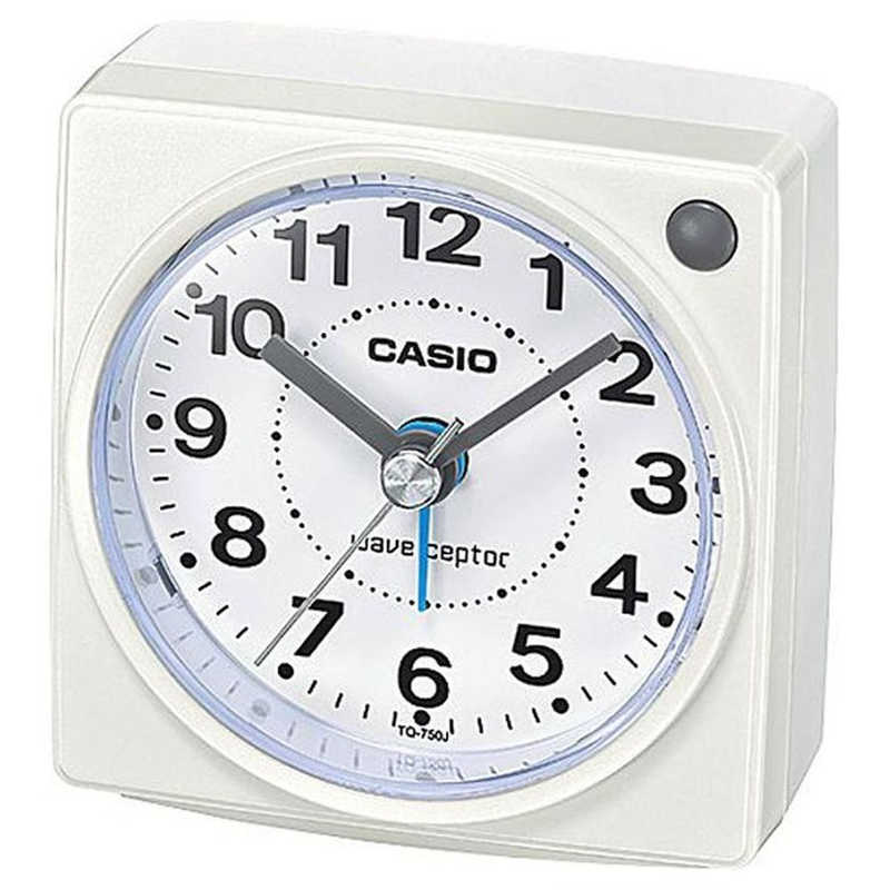 カシオ CASIO 電波目覚まし時計 ホワイト TQ-750J-7JF