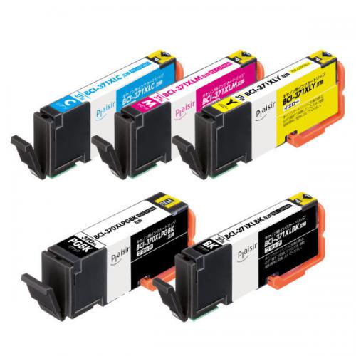 プレジール Plaisir キヤノン用互換インク BCI-371XL+370XL/5MP互換 5色セット PLE-C371XL5P