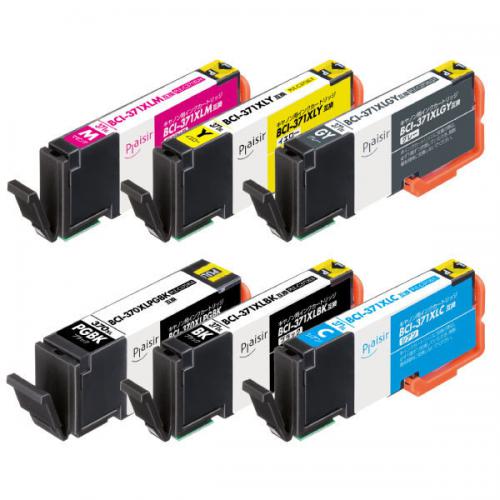 プレジール Plaisir キヤノン用互換インク BCI-371XL+370XL/6MP互換 6色パック PLE-C371XL6P