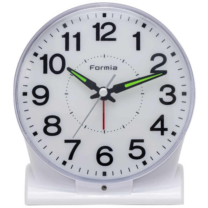 保土ヶ谷電子販売 暗くなると光る目覚まし時計 HT-A031W-WH