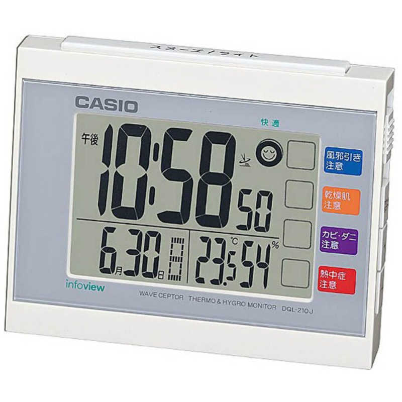 カシオ　CASIO 電波目覚まし時計｢生活環境お知らせクロック｣ DQL-210J-7JF