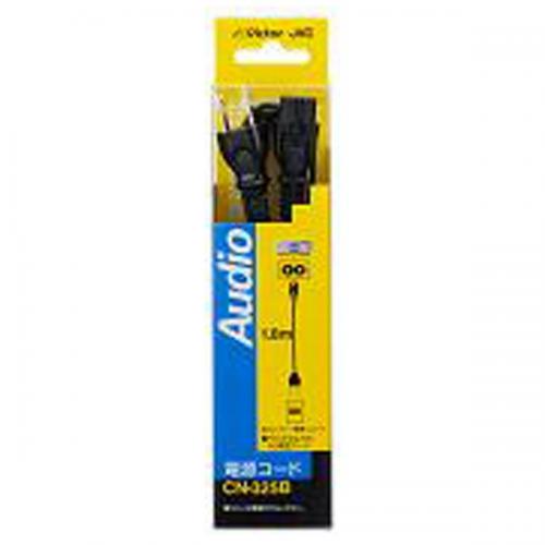 JVC ケンウッド 電源コード ACプラグ-2ピン電源ソケット ピッチ8.6mm 1.8m CN-325B ビクター Victor