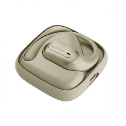 ナガオカ NAGAOKA 完全ワイヤレスイヤホン オープンイヤー型 Bluetooth対応 ベージュ NOW10BE
