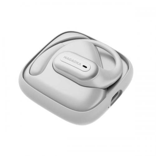 ナガオカ NAGAOKA 完全ワイヤレスイヤホン オープンイヤー型 Bluetooth対応 ホワイト NOW10WH