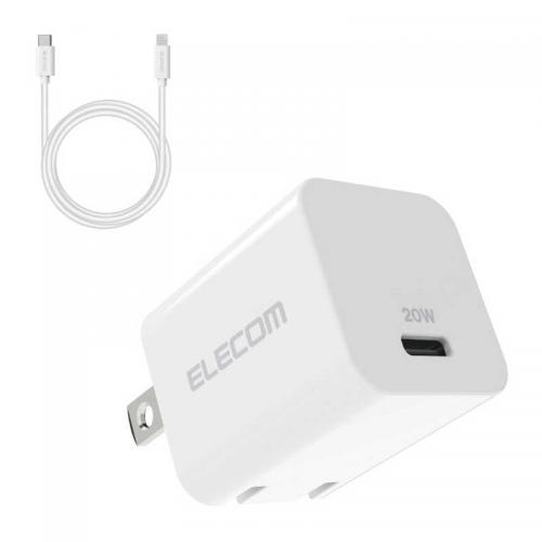 エレコム ELECOM USB Power Delivery 20W AC充電器 MPA-ACLP04WH