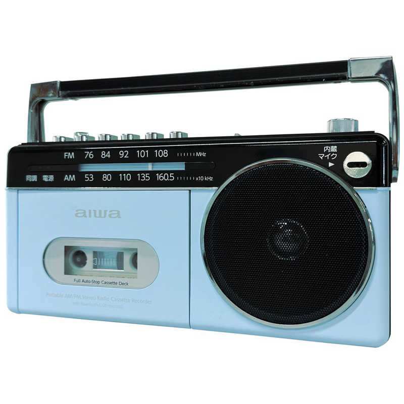 アイワ aiwa モノラル型ラジカセ ［ワイドFM対応 /Bluetooth対応］ パステルブルー GAA4-RCP0003-PB