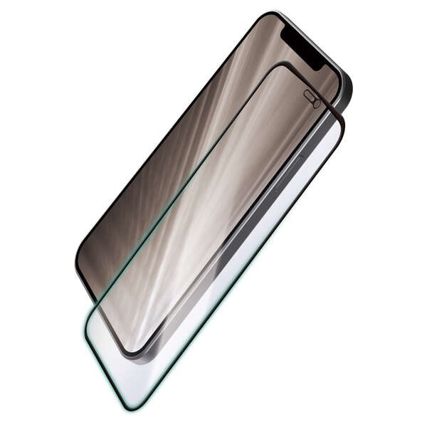 エレコム ELECOM iPhone 12/12 Pro ガラスフィルム フレーム付き ブルーライトカット PM-A20BFLGFGBL