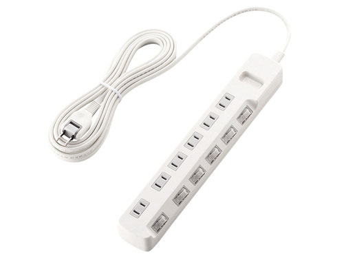 エレコム ELECOM 電源タップ 個別スイッチ付 雷ガードタップ T-K5A-2650WH