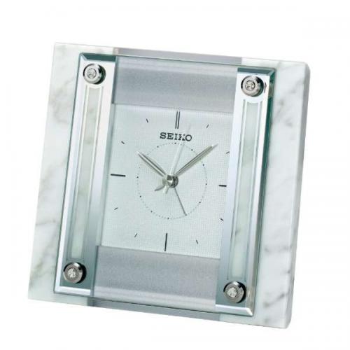 セイコー SEIKO 置き時計 白大理石 QK737W