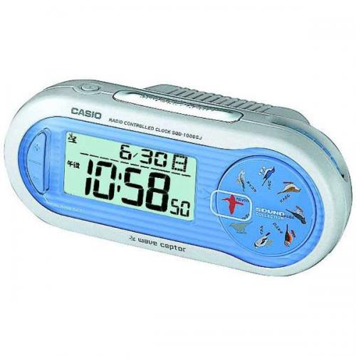 カシオ CASIO 電波目覚まし時計  ブルー SQD-1000SJ-2JF