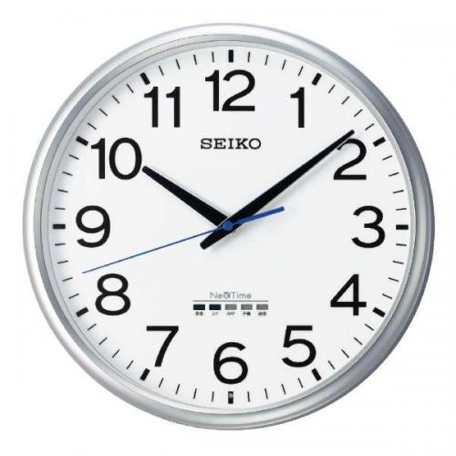 セイコー SEIKO 電波掛け時計 ネクスタイム 銀色メタリック ZS253S