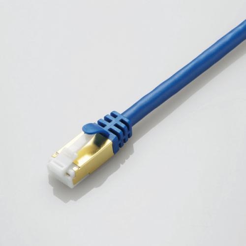 エレコム ELECOM LANケーブル CAT7準拠 爪折れ防止 2m メタリックブルー LD-TWST/BM20