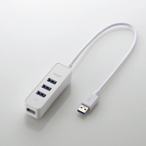 【SALE】エレコム ELECOM USBHUB3.0 マグネット バスパワー 4ポート ホワイト U3H-T405BWH