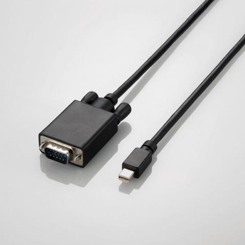 【SALE】エレコム ELECOM Mini DisplayPort-VGA変換ケーブル 2m ブラック AD-MDPVGA20BK