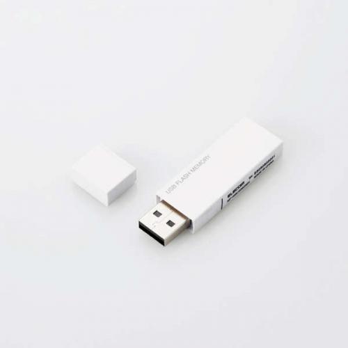 エレコム ELECOM USBメモリ 2.0 64GB セキュリティ機能付き ホワイト MF-MSU2B64GWH