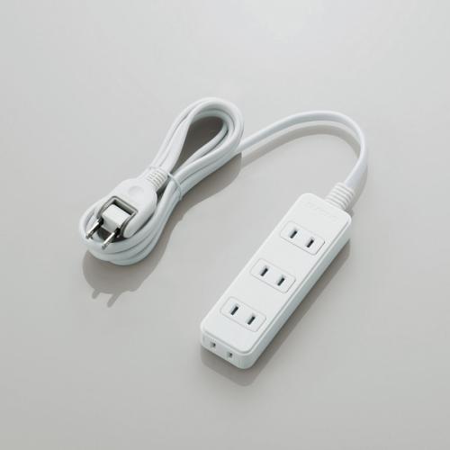 エレコム ELECOM スイングプラグタップ 雷ガード 4個口 2m ホワイト T-KS02-2420WH