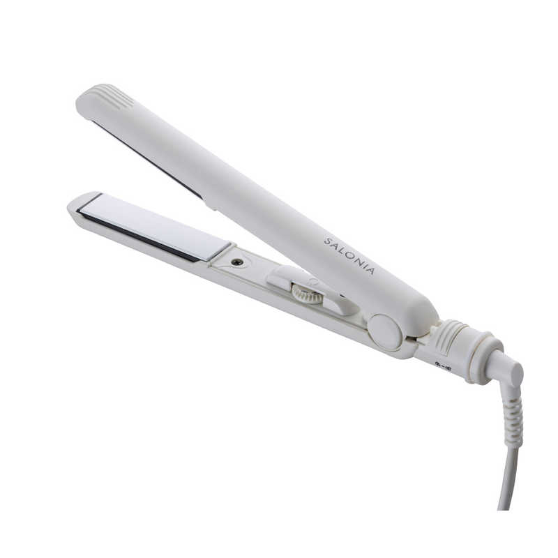 サロニア SALONIA ミニストレートアイロン 20mm 100℃～210℃ 海外対応 交流(コード)式 ホワイト SL-010S