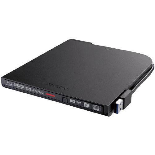 【SALE】BUFFALO ポータブルブルーレイドライブ UHD BD対応 ブラック BRUHD-PU3-BK バッファロー