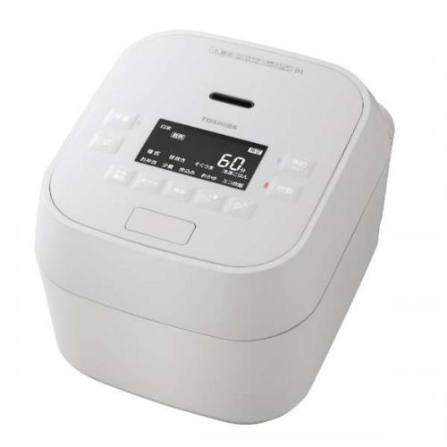 【SALE】東芝 TOSHIBA 真空圧力IH炊飯器 炎匠炊き 備長炭かまど丸釜 5.5合炊き グランホワイト RC-10MGW-W