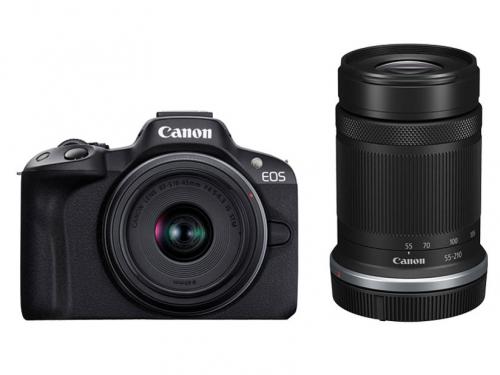 キヤノン Canon ミラーレスカメラ EOS R50 (ブラック)・ダブルズームキット EOSR50BK-WZK