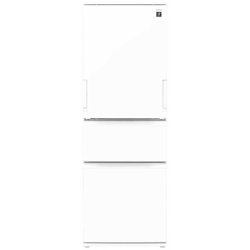 シャープ SHARP 374L 3ドア冷蔵庫 どっちもドア冷凍冷蔵庫 シルキーマットホワイト SJ-PW37R-W（大型）
