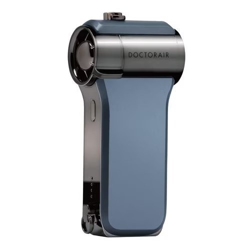 ドクターエア ドリームファクトリー GFA-02BL エアロジェットS 無段階風量調整レバー搭載 手のひらサイズ ブルースレート