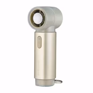 ドクターエア ドリームファクトリー エアロジェット STYLE 身体から離しても届くパワフルな風 片手で操作可能 カラビナ付 シャンパンゴールド GFA-03GD