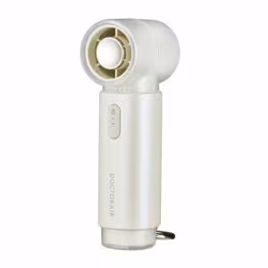 ドクターエア ドリームファクトリー エアロジェット STYLE 身体から離しても届くパワフルな風 片手で操作可能 カラビナ付 パールアイボリー GFA-03IV