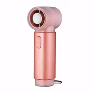 ドクターエア ドリームファクトリー エアロジェット STYLE 身体から離しても届くパワフルな風 片手で操作可能 カラビナ付 シュガーピンク GFA-03PK