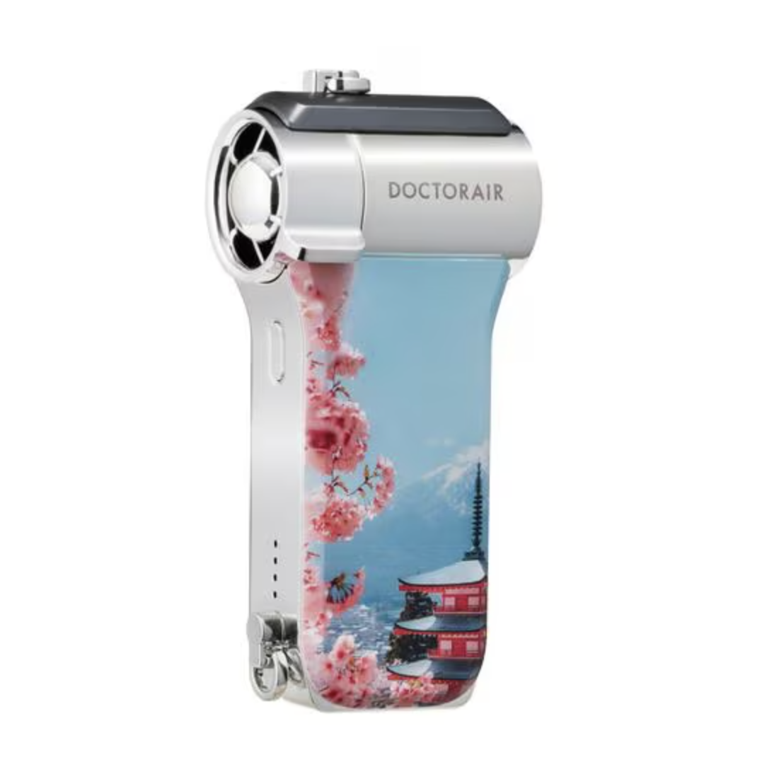 ドクターエア ドリームファクトリー エアロジェットS ジャパン 無段階風量調整レバー搭載 ストラップリング付 サクラ GFA-04SK