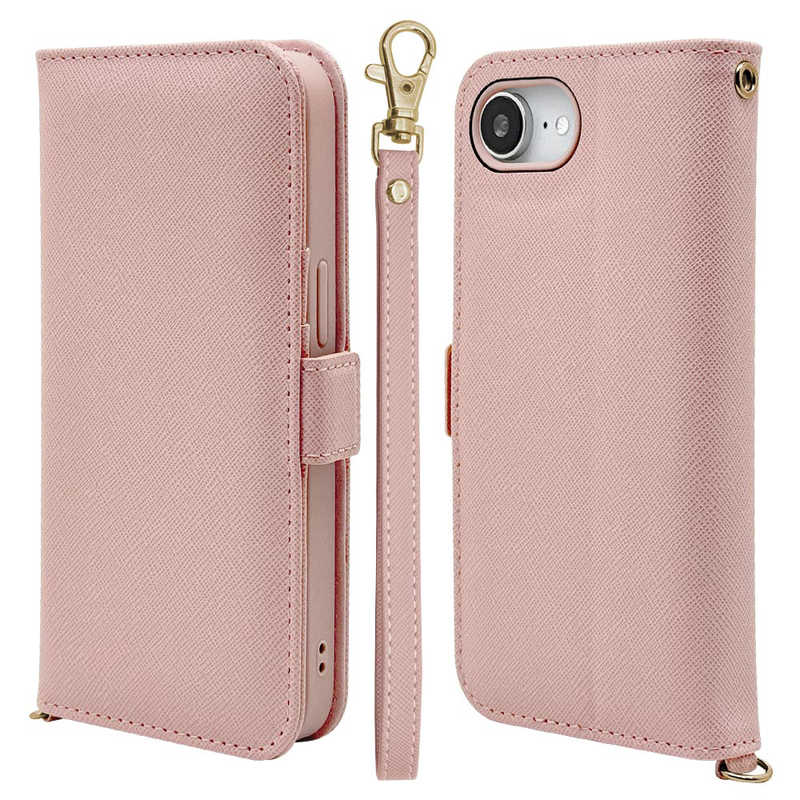 ラスタバナナ iPhone 17e ケース ハンドストラップ 手帳 LPK ライトピンク 9432IP6EBHSLPK